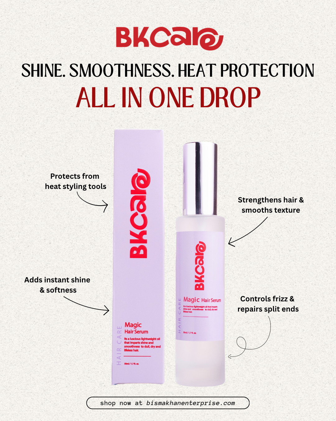 Bk care magic hair serum