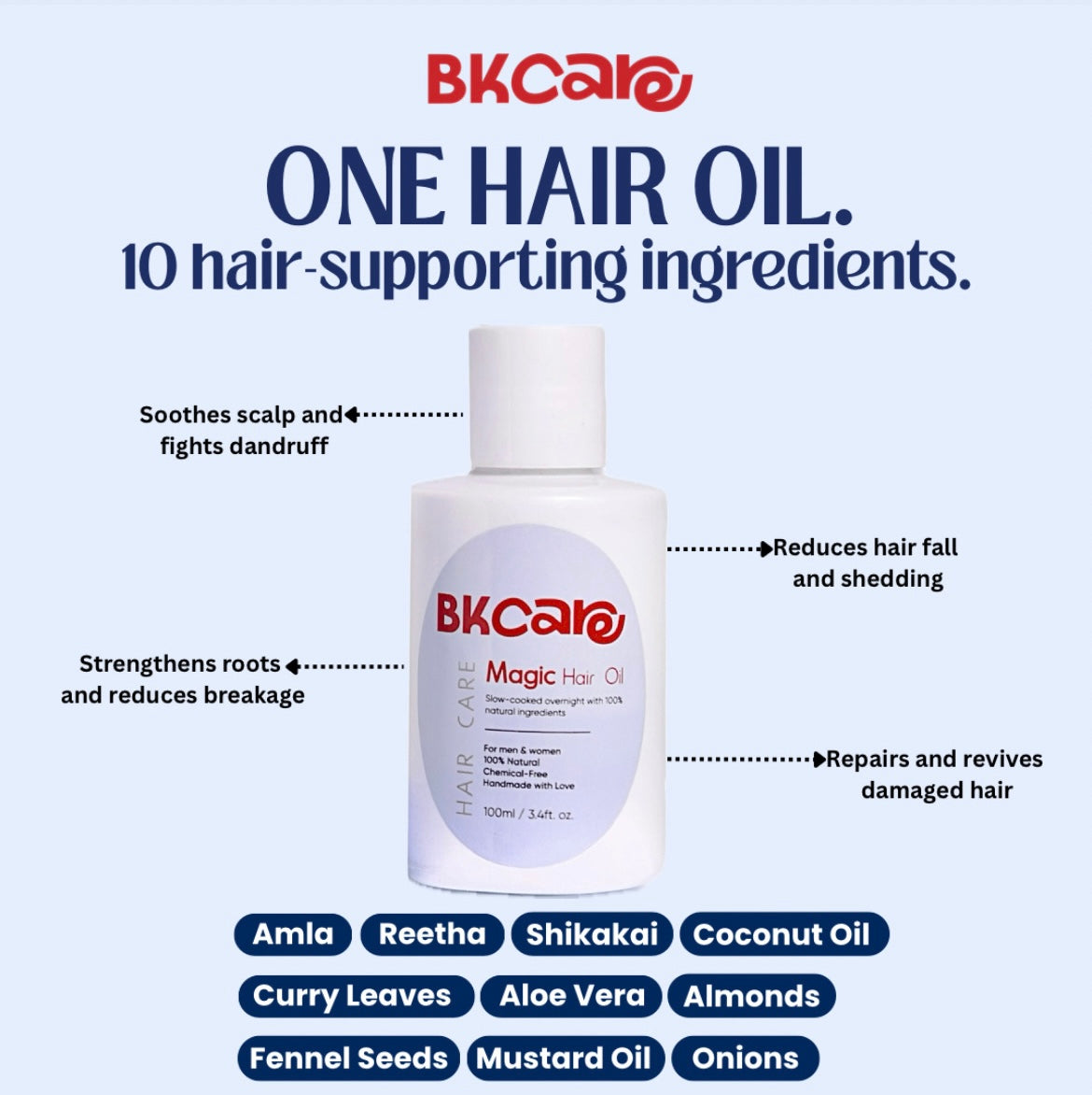 Bk care magic hair oil