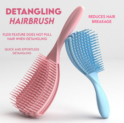 Detangling hair brush