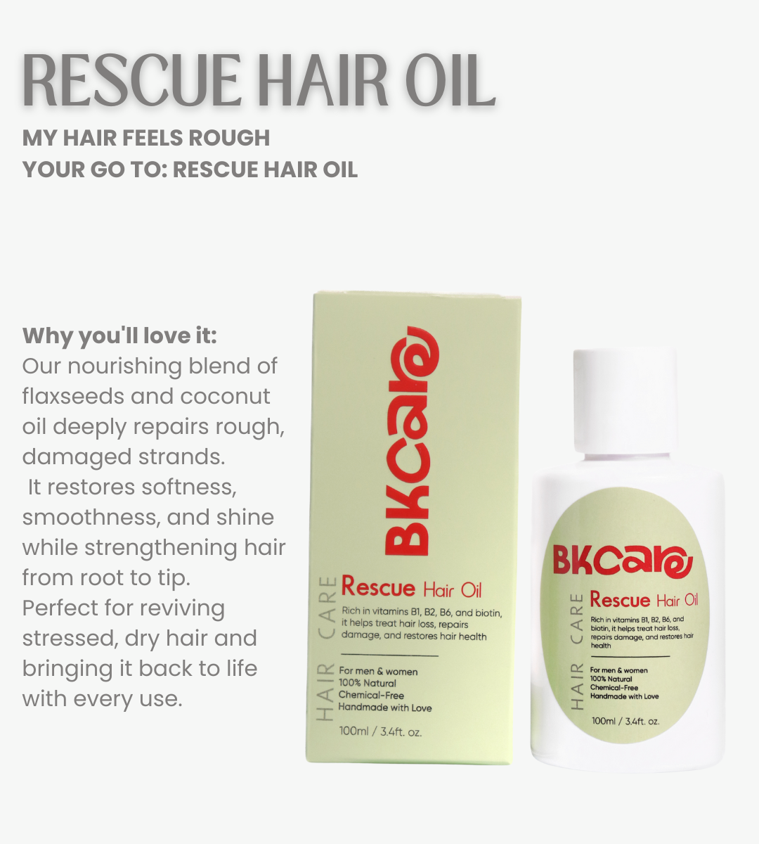 Bk care Rescue hair oil