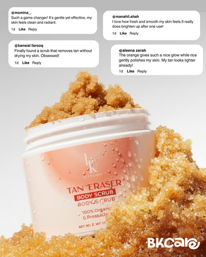 Rice and orange body scrub